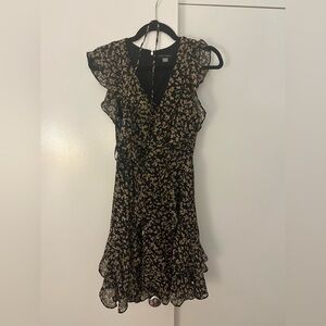 Tommy Hilfiger Black and Cream Floral Mini Dress